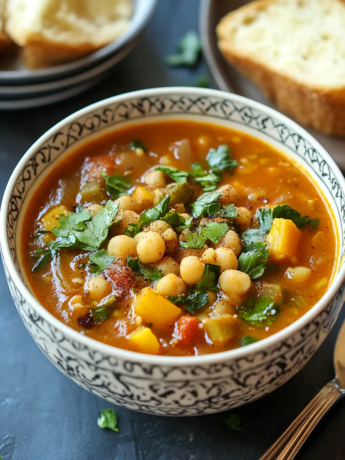 Savory Moroccan-Spiced Vegetable Soup for Comforting Nights 2 Moroccan-Spiced Vegetable Soup