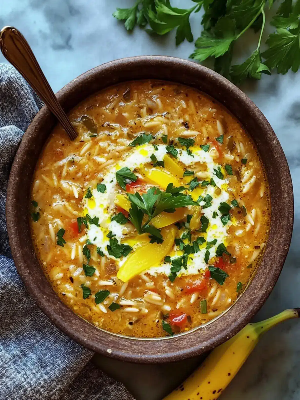 Warm Up with Orzo Stuffed Banana Peppers Soup Delight 3 Orzo Stuffed Banana Peppers Soup