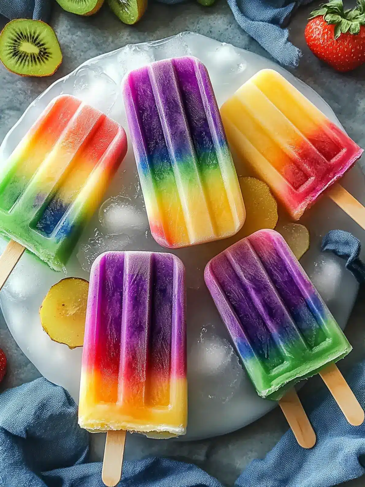Dye-Free Rainbow Popsicles: Creamy, Healthy Summer Fun 2 Dye-Free Rainbow Popsicles