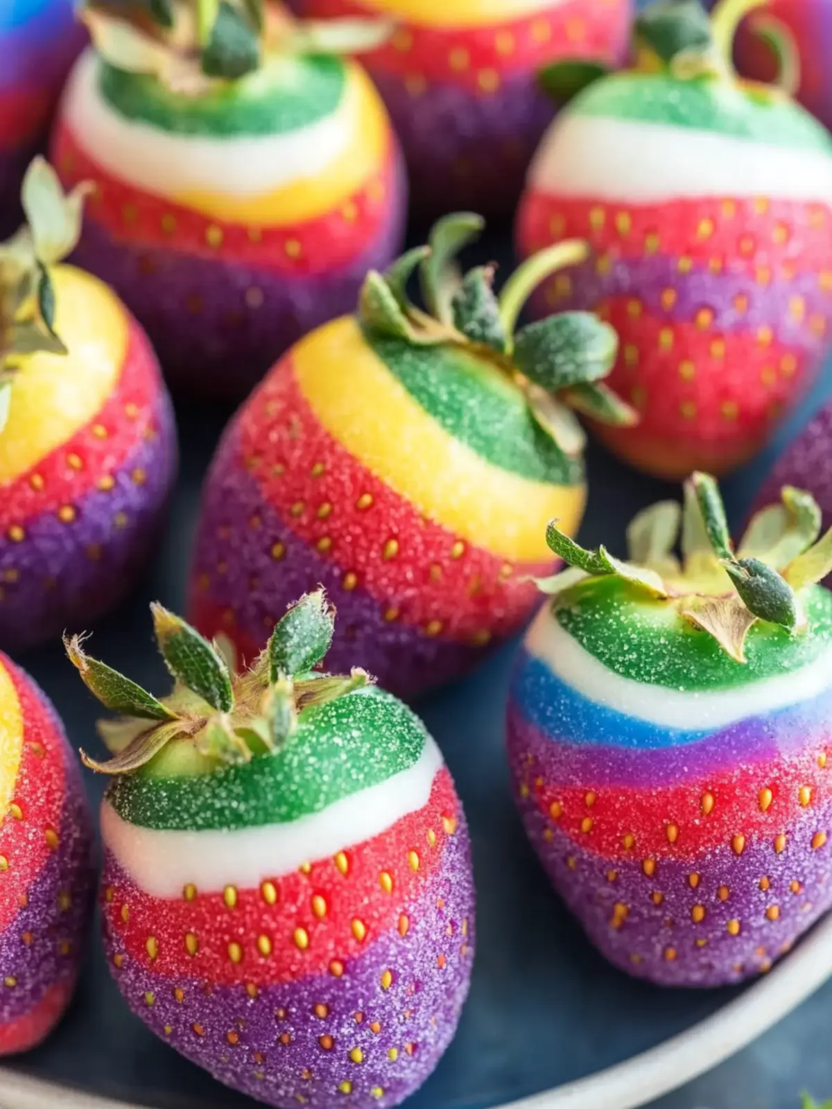 Rainbow Candy Coated Strawberries: A Sweet Colorful Treat 5 Rainbow Candy Coated Strawberries