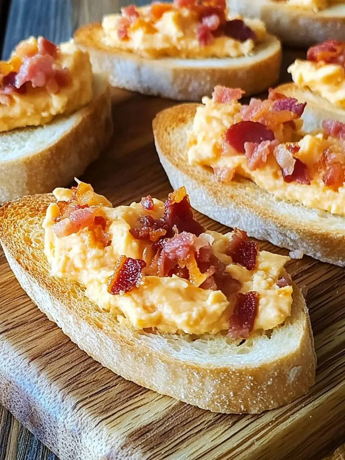 Pimento Cheese and Bacon Crostini for Ultimate Snack Vibes 3 Pimento Cheese and Bacon Crostini