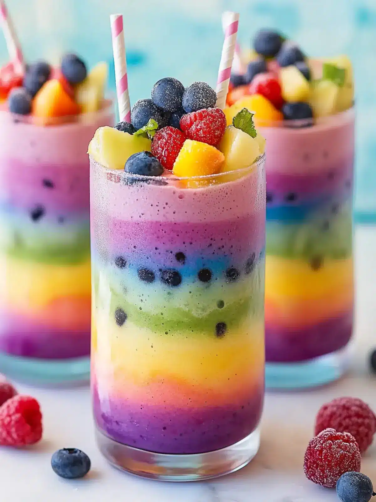 Vibrant Rainbow Smoothie for a Healthy, Guilt-Free Treat 2 Rainbow Smoothie
