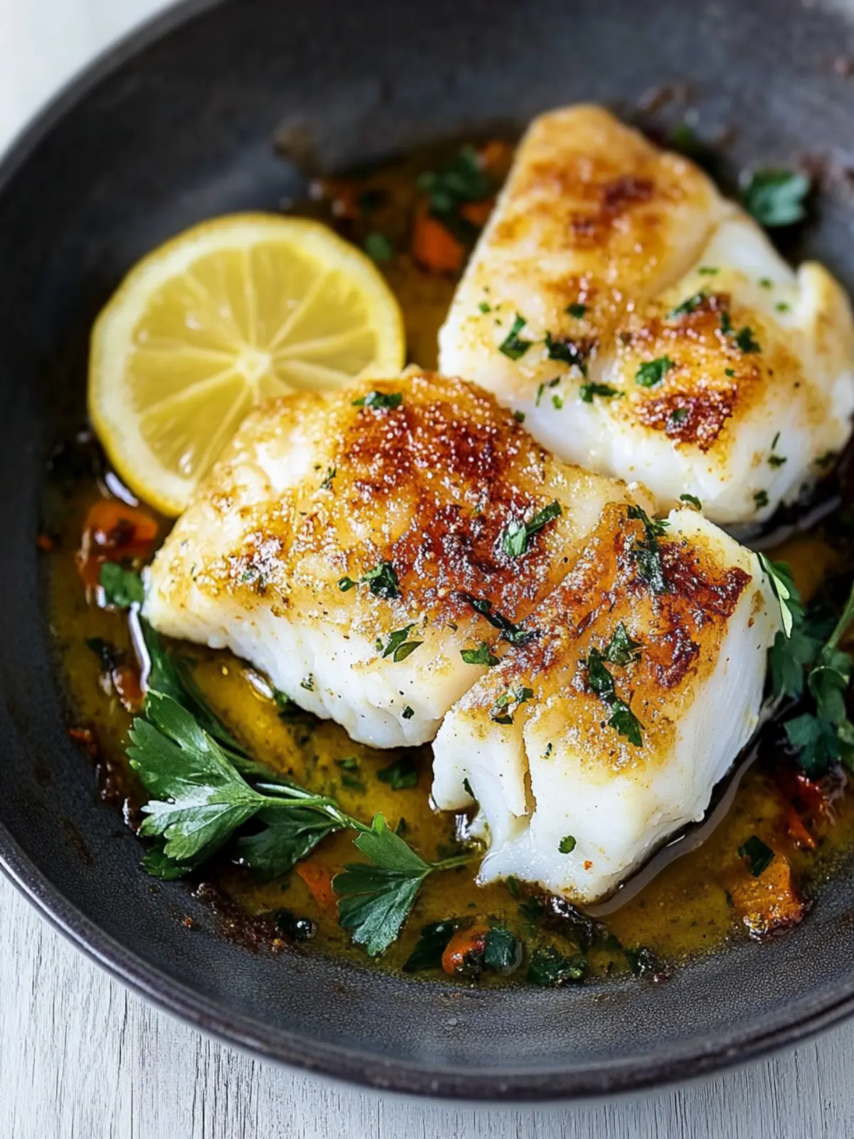 Delicious Baked Cod with Zesty Lemon Garlic Sauce 2 Baked Cod