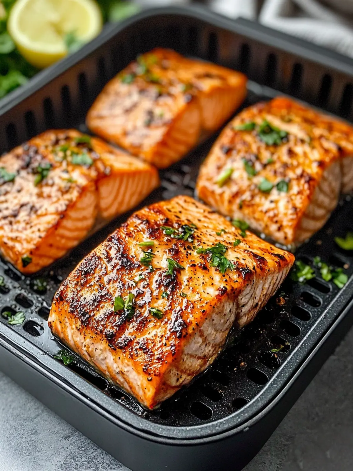 Savory Easy Air Fryer Salmon: Healthy Dinner in Minutes 4 Easy Air Fryer Salmon