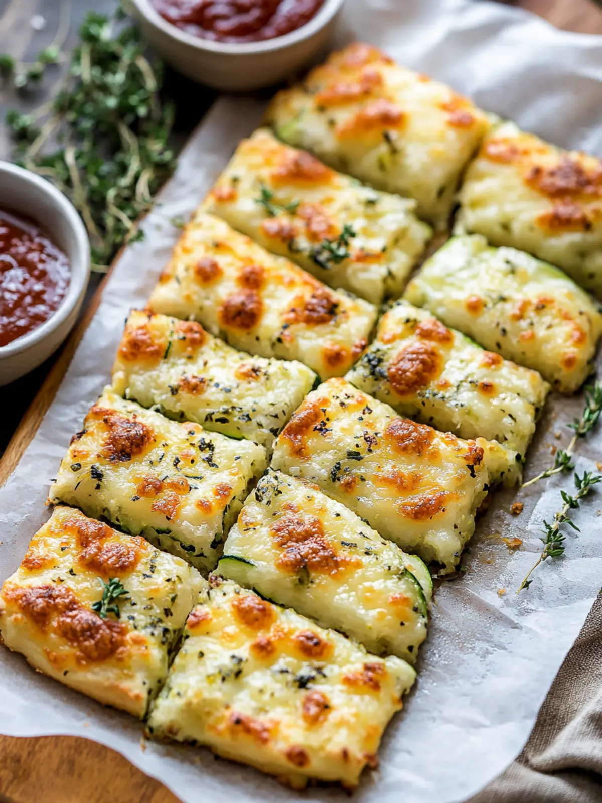 Cheesy Zucchini Breadsticks: Guilt-Free, Veggie Packed Bliss 4 Cheesy Zucchini Breadsticks