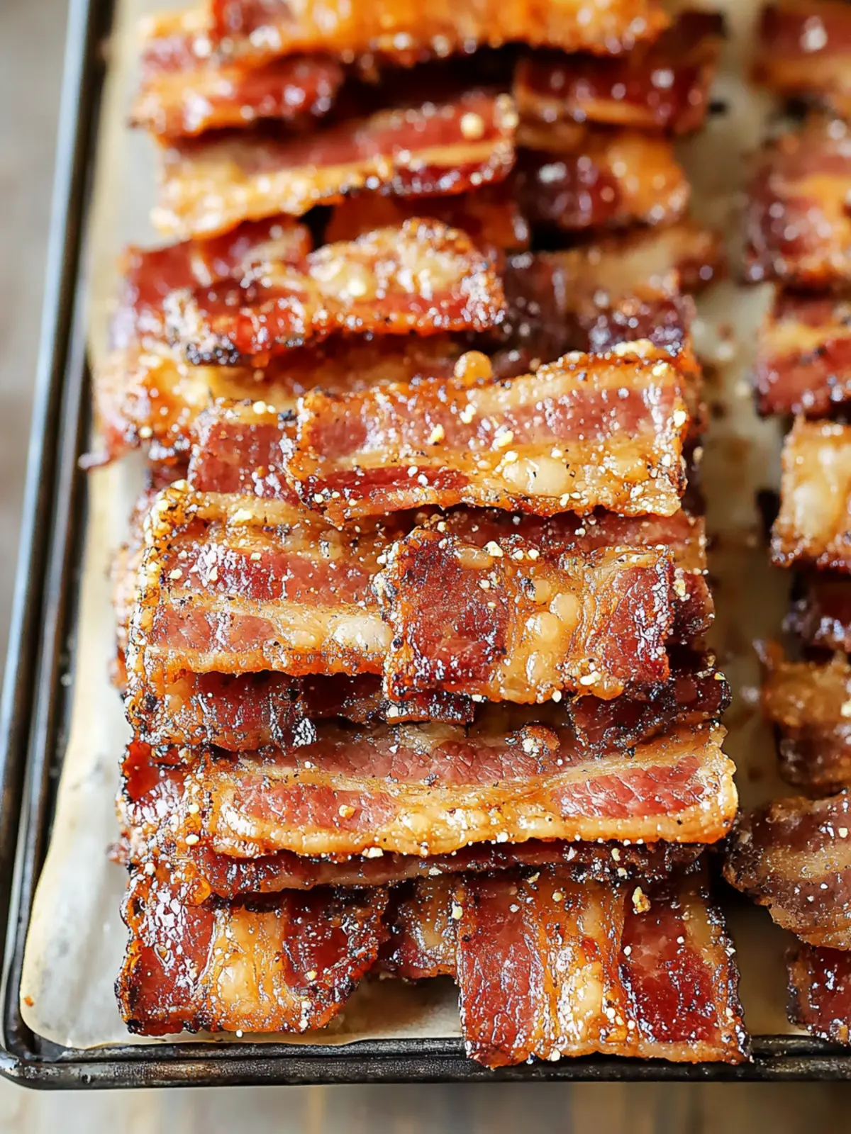 Parmesan Candied Bacon Crackers: Irresistibly Crunchy Snack! 4 Parmesan Candied Bacon Crackers