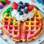 Colorful Rainbow Waffles for a Joyful Weekend Breakfast 8 Rainbow waffles