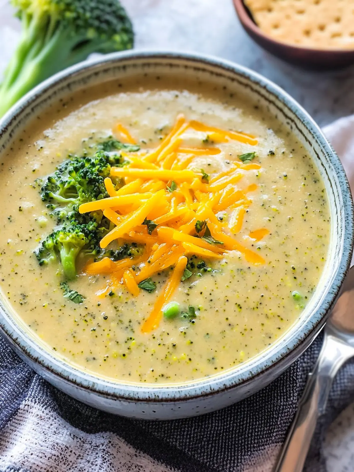 Skinny Broccoli Cheddar Soup that Melts Hearts and Pounds 3 Skinny Broccoli Cheddar Soup