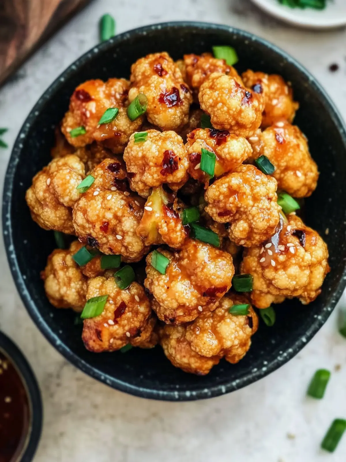 Crispy Bang Bang Cauliflower with Sweet Chili Dipping Sauce 3 Bang Bang Cauliflower