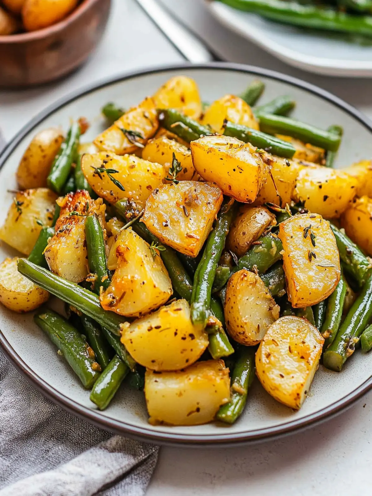 Savory Potatoes and Green Beans: A Healthy Oven Delight 3 Potatoes and Green Beans