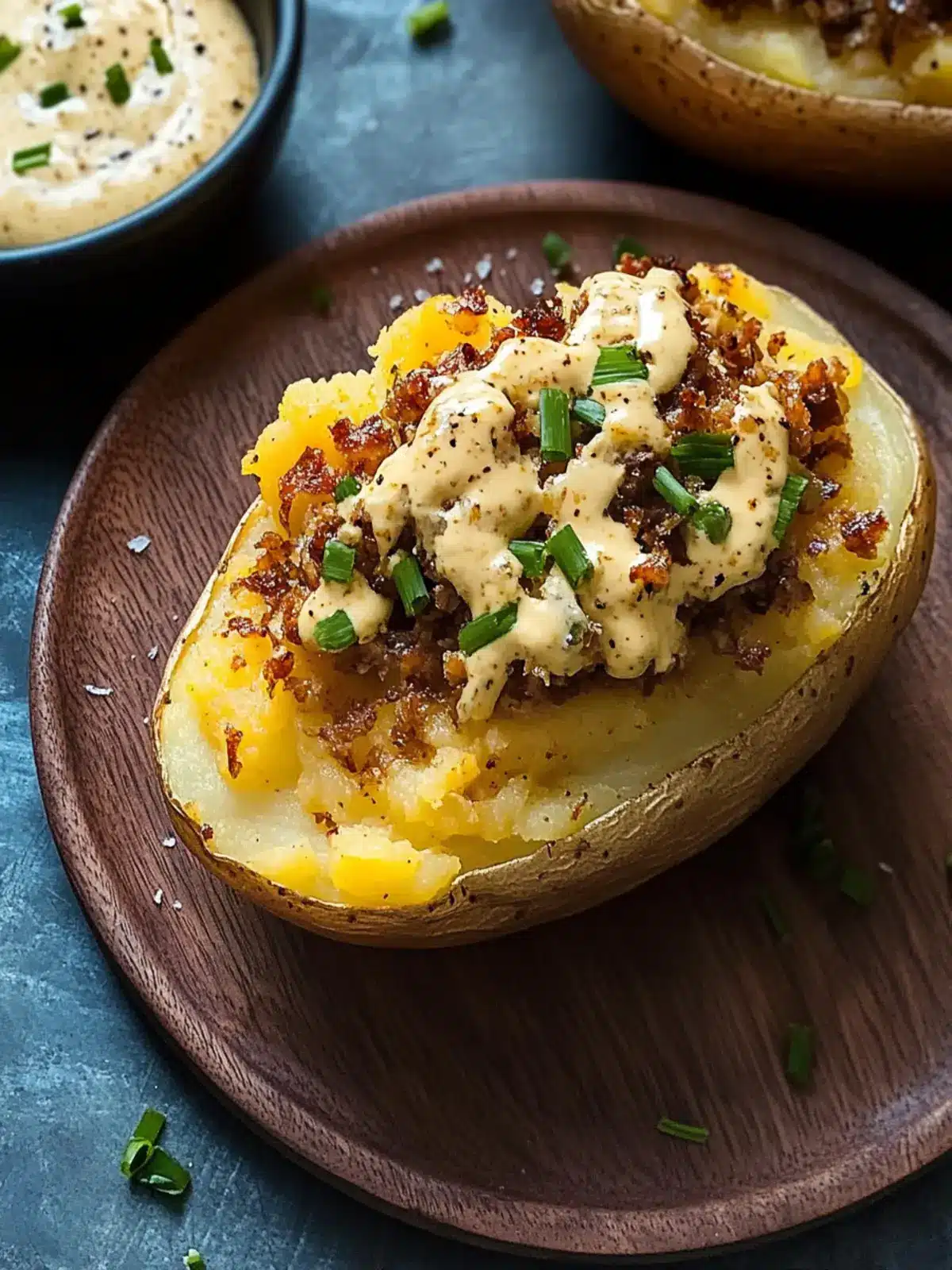 Savory Baked Potatoes with Burger Sauce and Onions Delight 4 Baked Potato