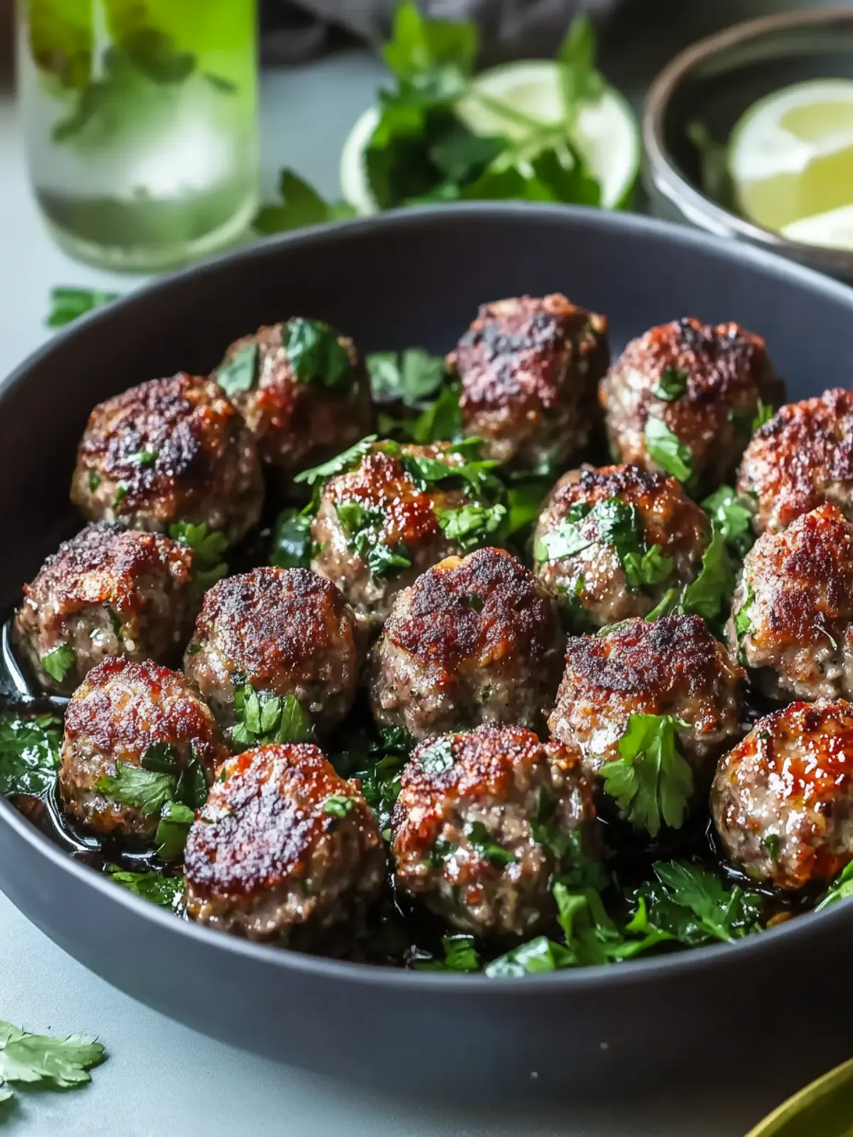 Savor Spicy Lamb Meatballs with Creamy Green Goddess Dip 4 Spicy Lamb Meatballs