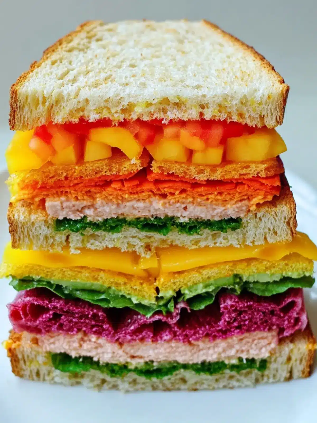Delicious Rainbow Sandwich for a Healthy Twist on Lunch 3 Rainbow Sandwich