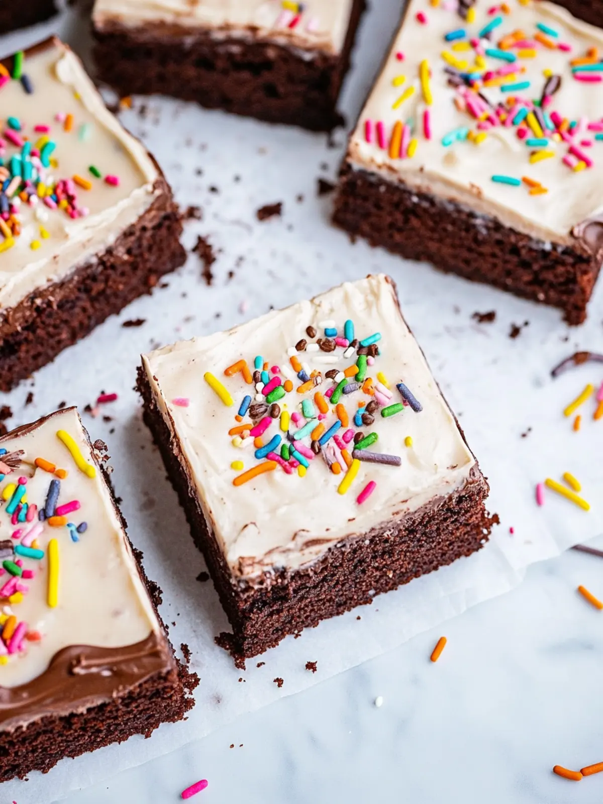 Satisfy Your Sweet Tooth with Brownie Birthday Cake Bars 2 Brownie Birthday Cake Bars