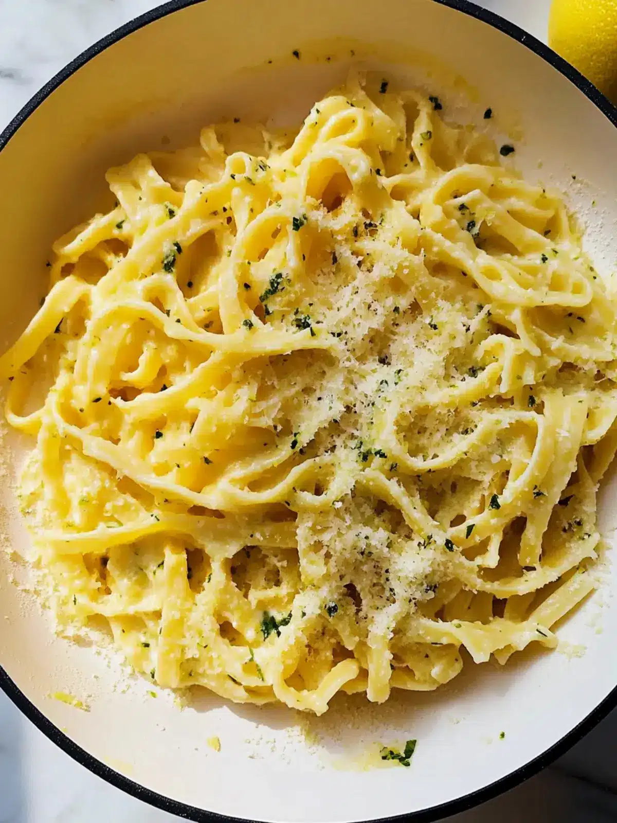 Mafaldine Pasta Limone: A Creamy Garlic Delight to Savor 3 Mafaldine Pasta Limone