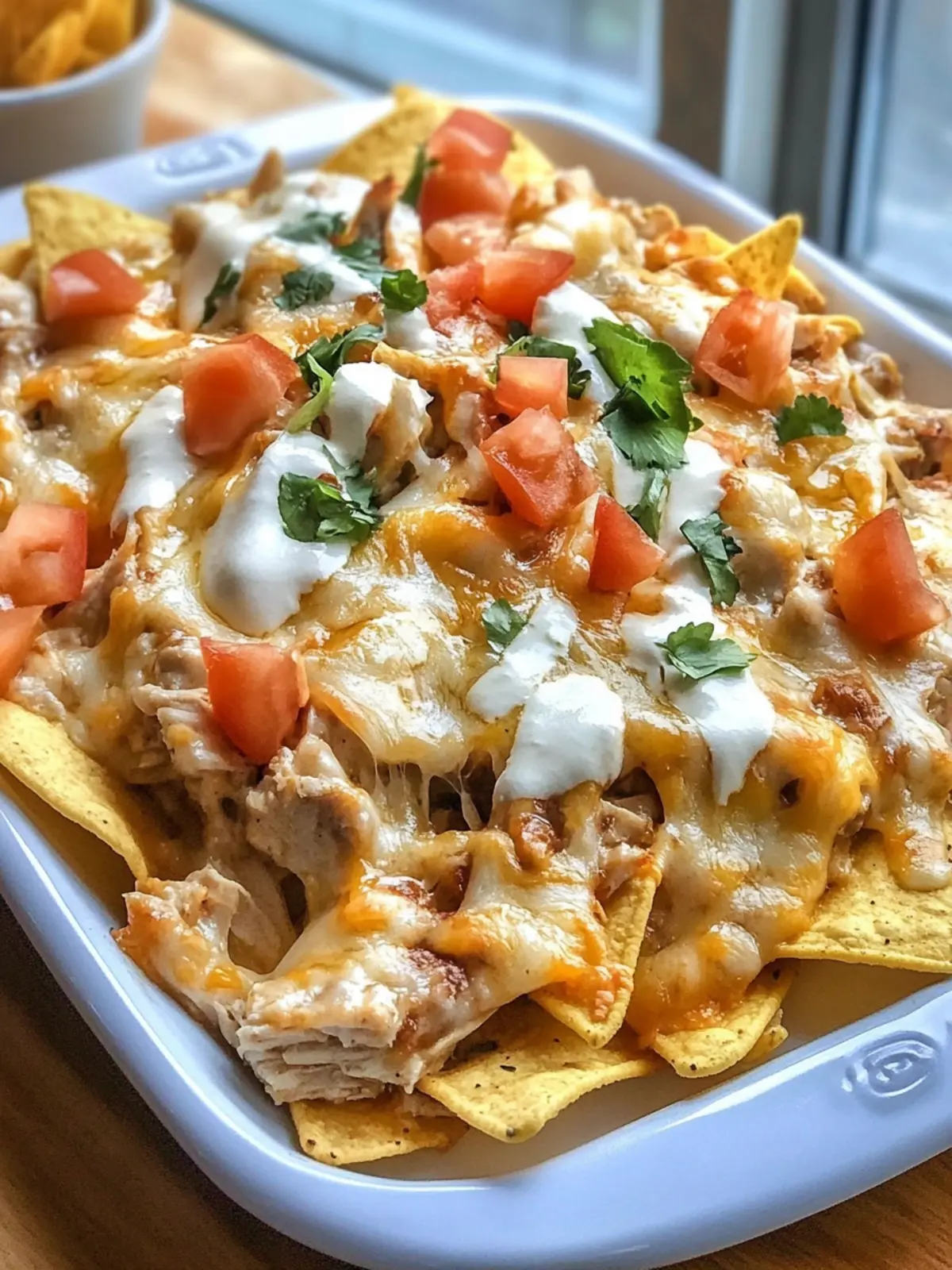 Crockpot Creamy Chicken Nachos: Easy Cheesy Comfort Food 5 Crockpot creamy chicken nachos