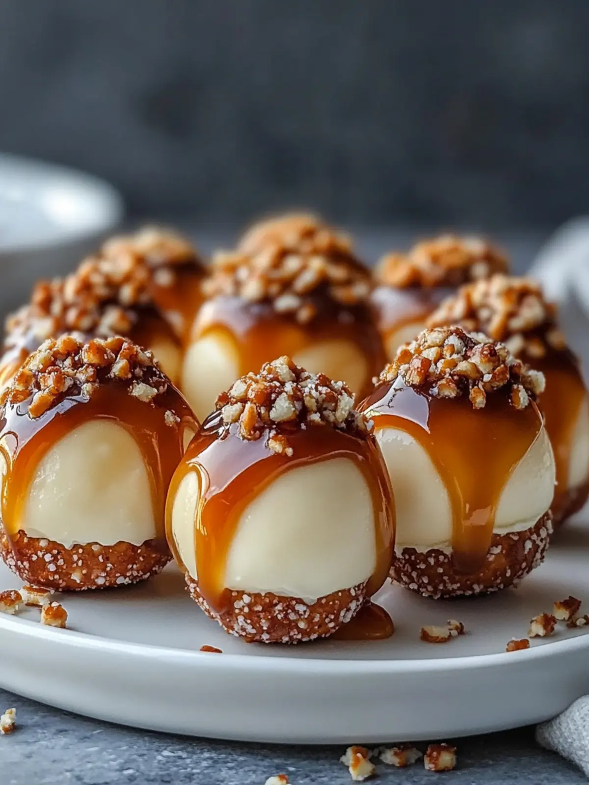 Salted Caramel Pretzel Cheesecake Balls – No-Bake Party Bliss 4 Salted Caramel Pretzel Cheesecake Balls