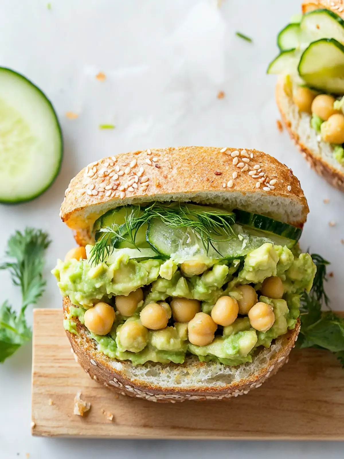 Smashed Chickpea Avocado Dill Pickle Sandwiches That Wow 2 Smashed Chickpea Avocado Dill Pickle Sandwiches