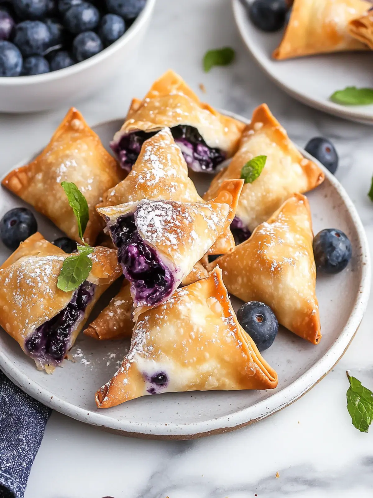 Air Fryer Blueberry Cheesecake Wontons That Wow Your Taste Buds 4 Air Fryer Blueberry Cheesecake Wontons