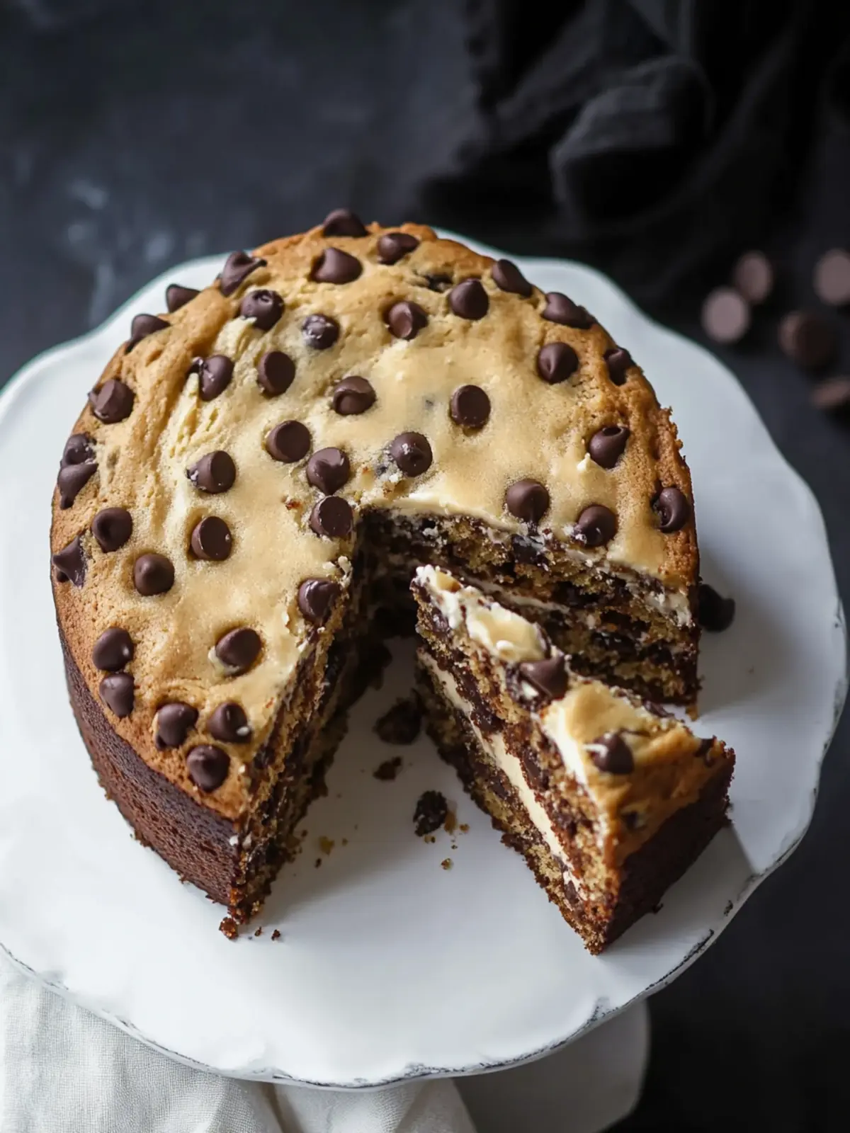 Irresistible Chocolate Chip Cookie Cake That Steals the Show 2 Chocolate Chip Cookie Cake