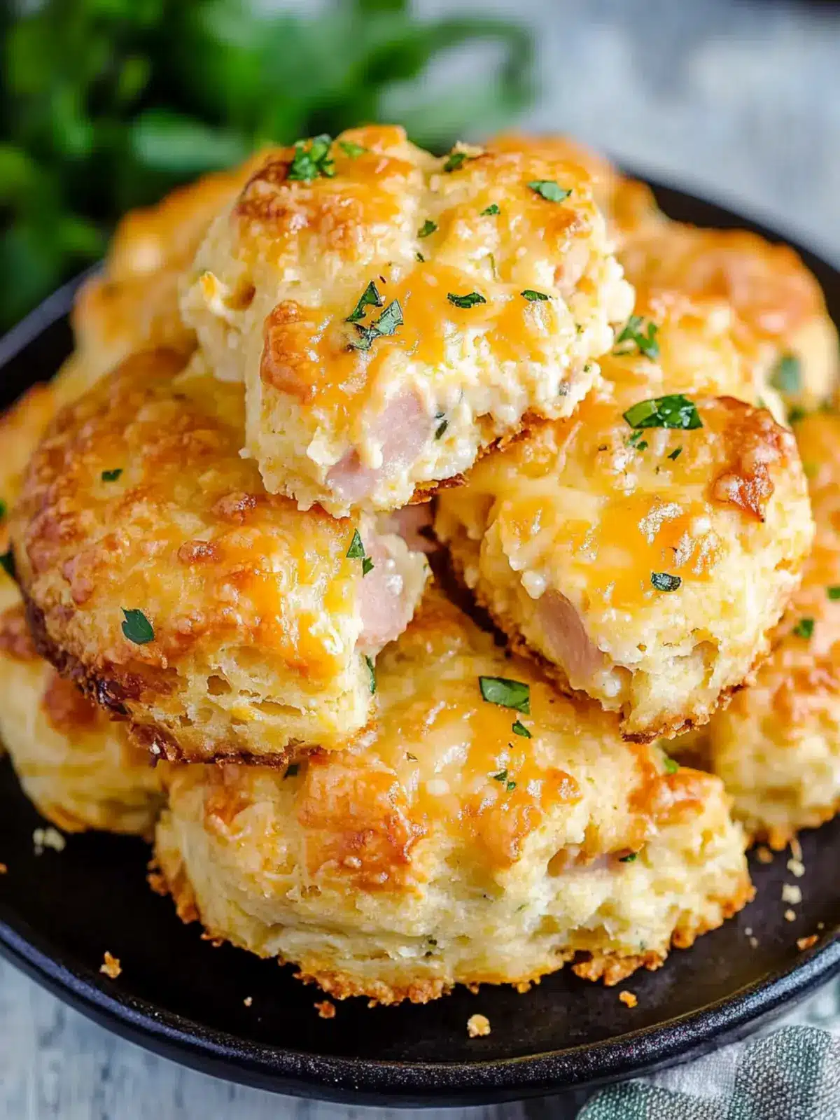 Ultimate Ham & Cheese Butter Swim Biscuits for Cozy Mornings 2 Ham & Cheese Butter Swim Biscuits