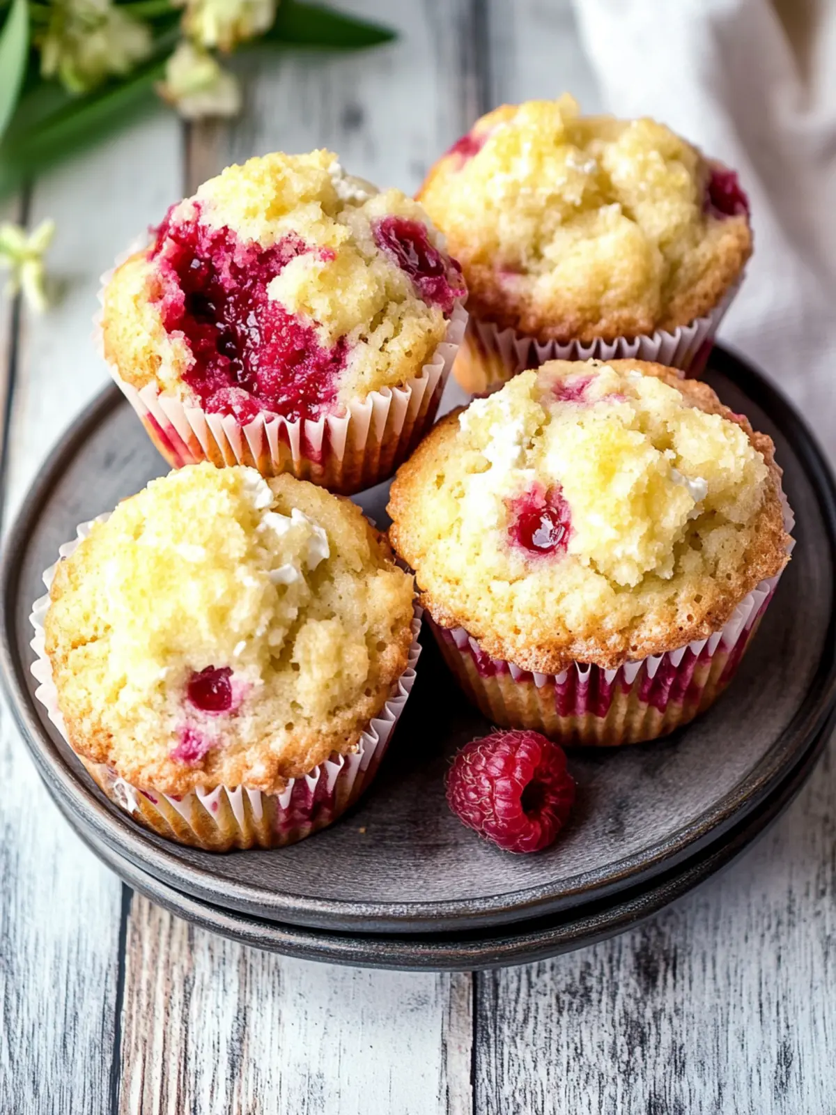 Delicious Raspberry Lemon Ricotta Muffins for Your Weekend Brunch 3 Raspberry Lemon Ricotta Muffins