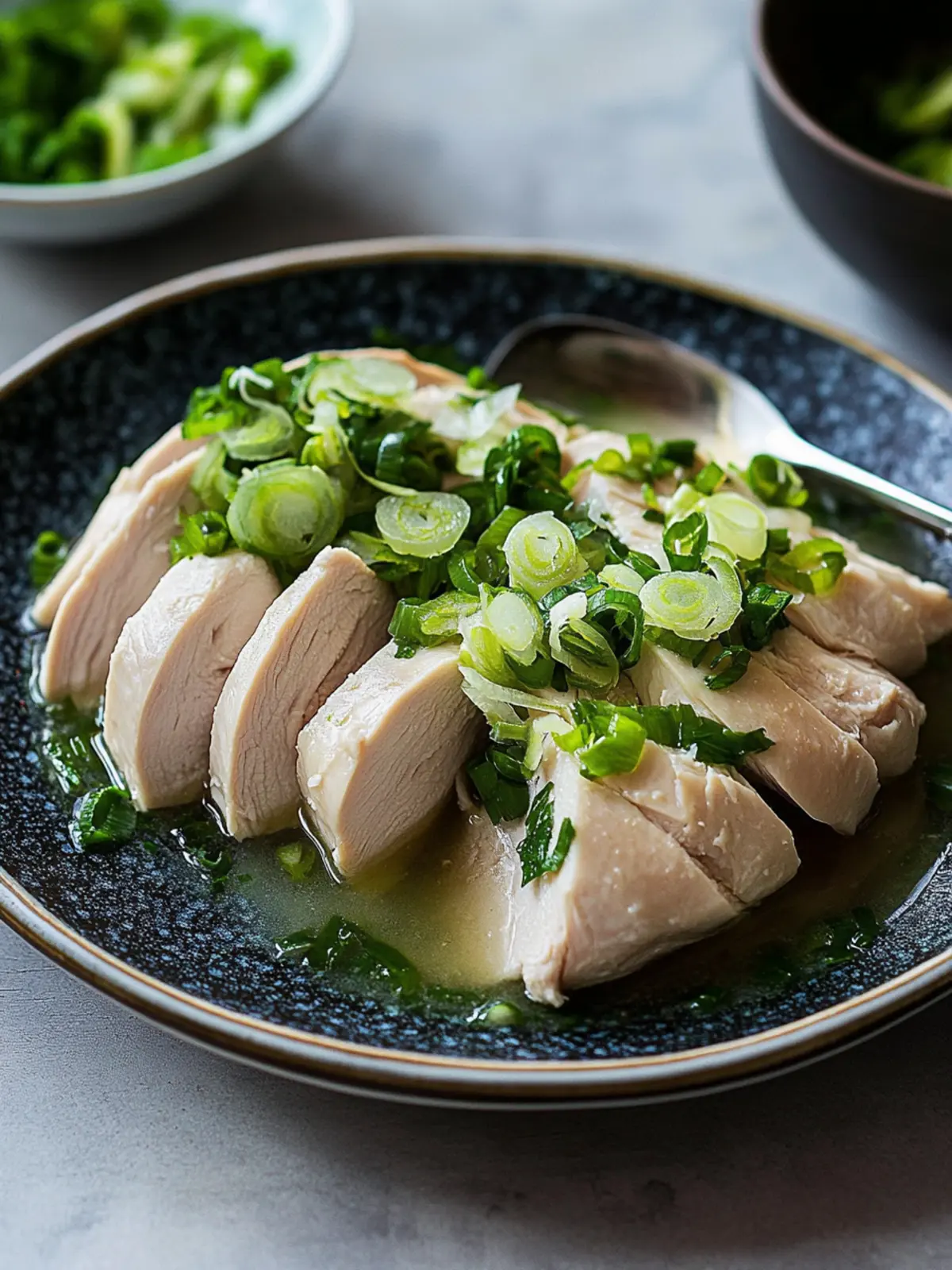 Flavor-Packed Poached Chicken with Ginger Scallion Sauce 2 Poached Chicken with Ginger Scallion Sauce