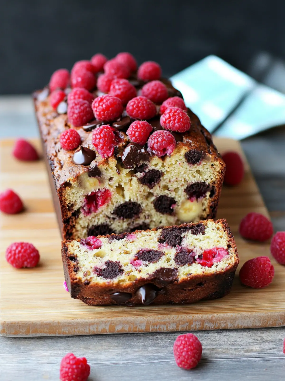 Indulge in Raspberry Dark Chocolate Banana Bread Bliss 3 Raspberry Dark Chocolate Banana Bread