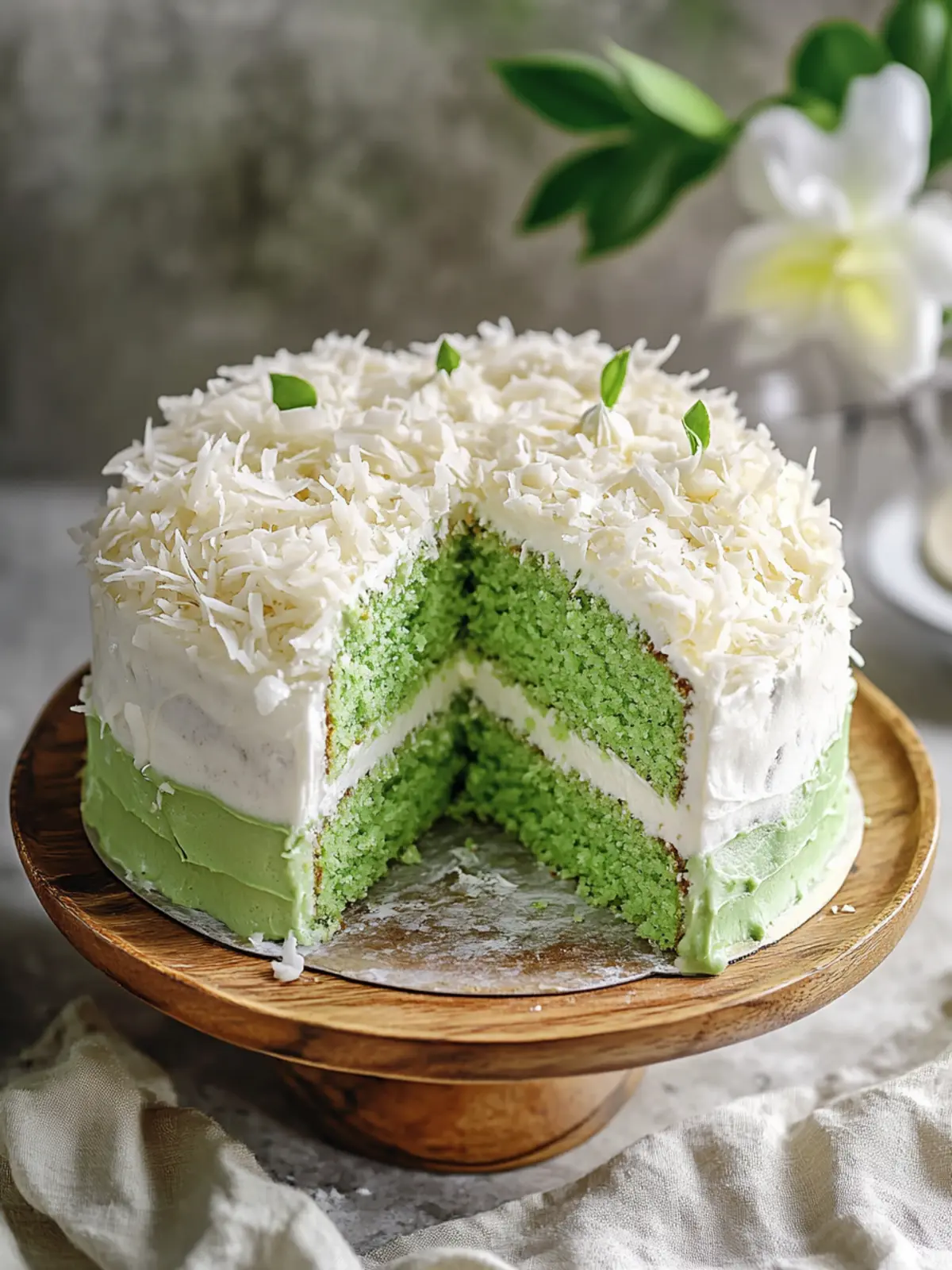 Fluffy Pandan Coconut Cake: A Tropical Delight Awaits 2 Pandan Coconut Cake
