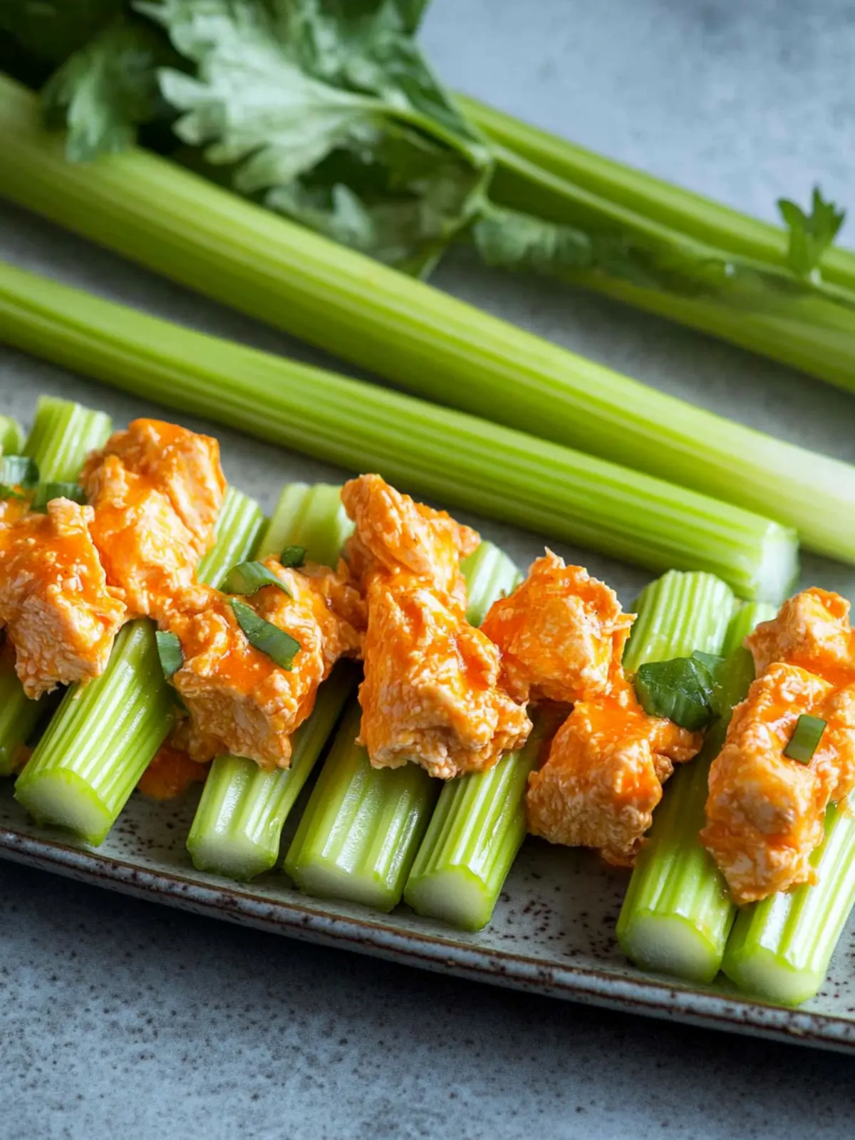 Buffalo Chicken Celery Sticks: Quick, Healthy Crunchy Bliss 3 Buffalo Chicken Celery Sticks