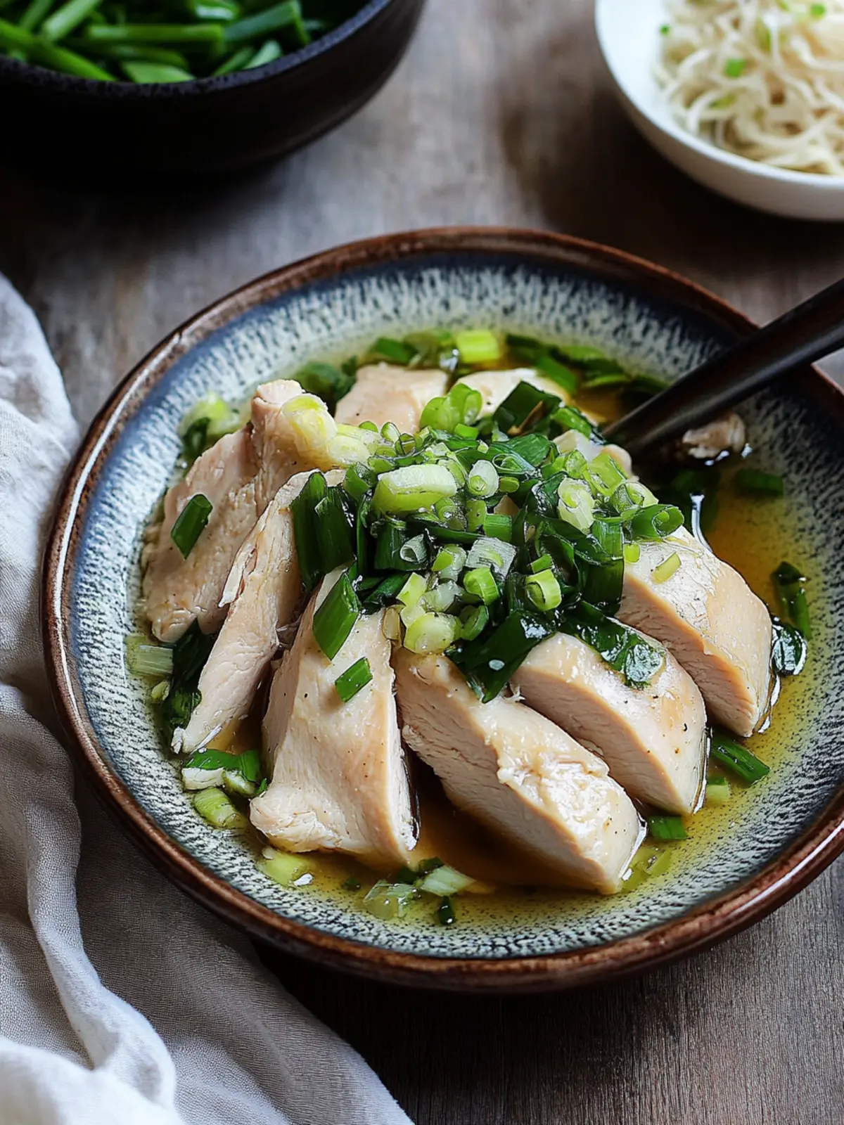 Flavor-Packed Poached Chicken with Ginger Scallion Sauce 4 Poached Chicken with Ginger Scallion Sauce