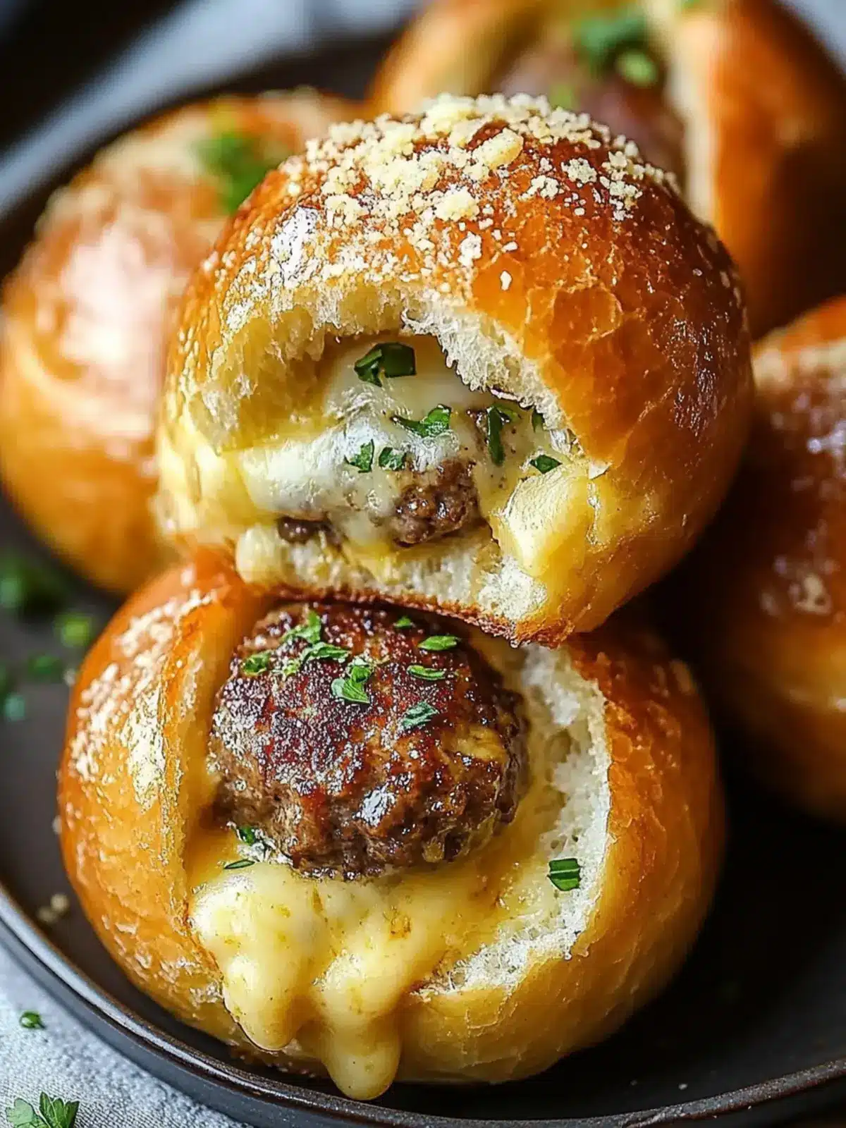 Garlic Parmesan Cheeseburger Bombs That'll Wow Your Guests 3 Garlic Parmesan Cheeseburger Bombs