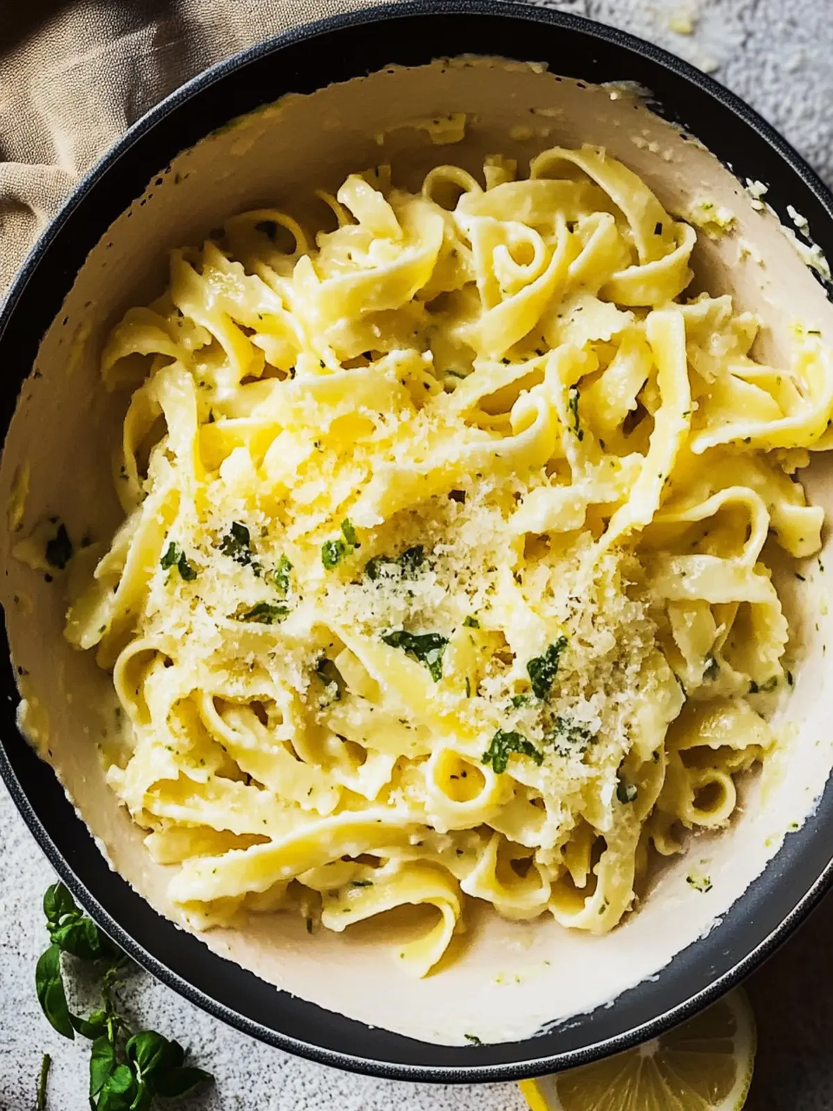 Mafaldine Pasta Limone: A Creamy Garlic Delight to Savor 5 Mafaldine Pasta Limone