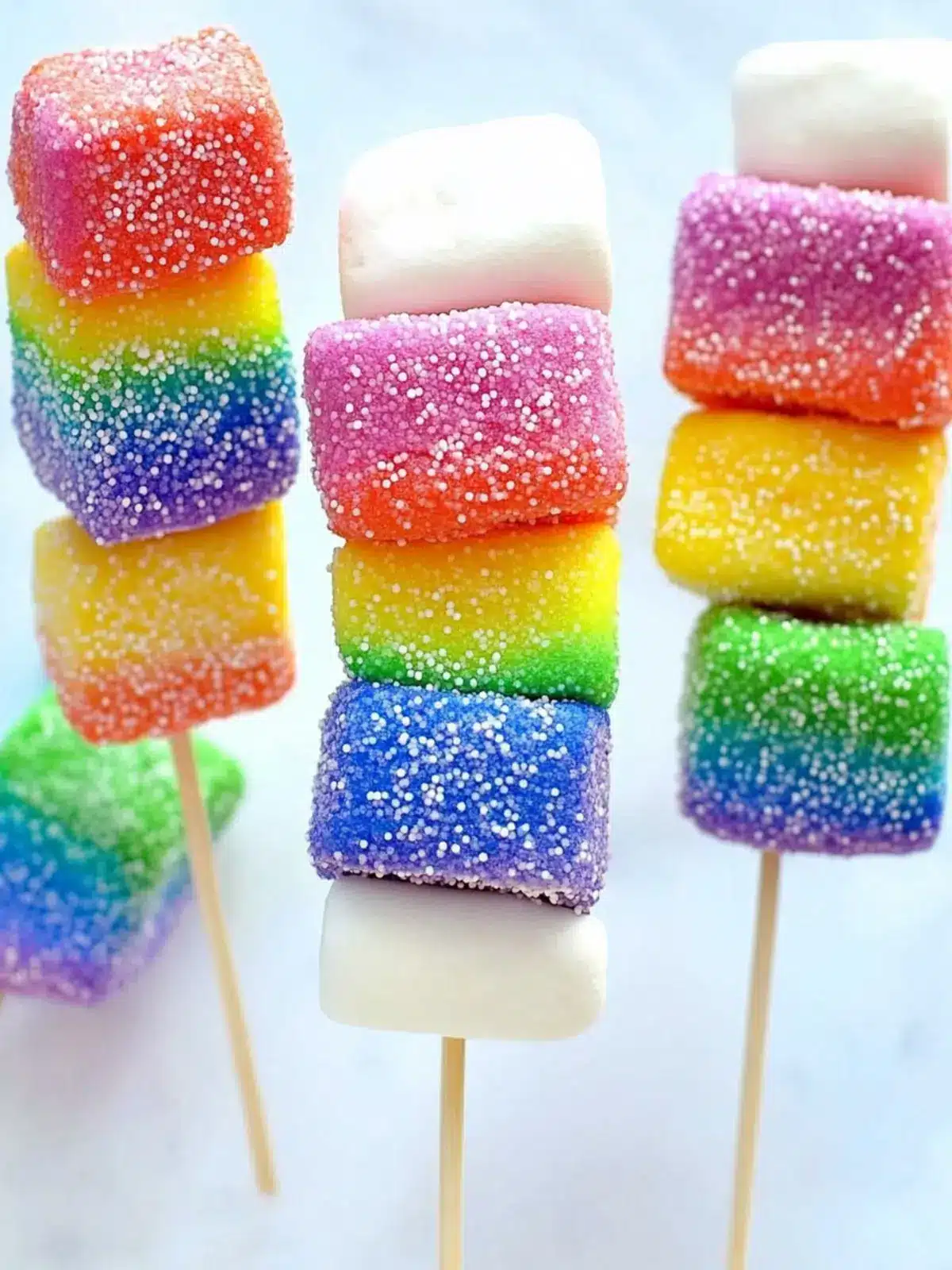 Delightful Rainbow Marshmallow Kabobs for Sweet Fun 3 Rainbow Marshmallow Kabobs