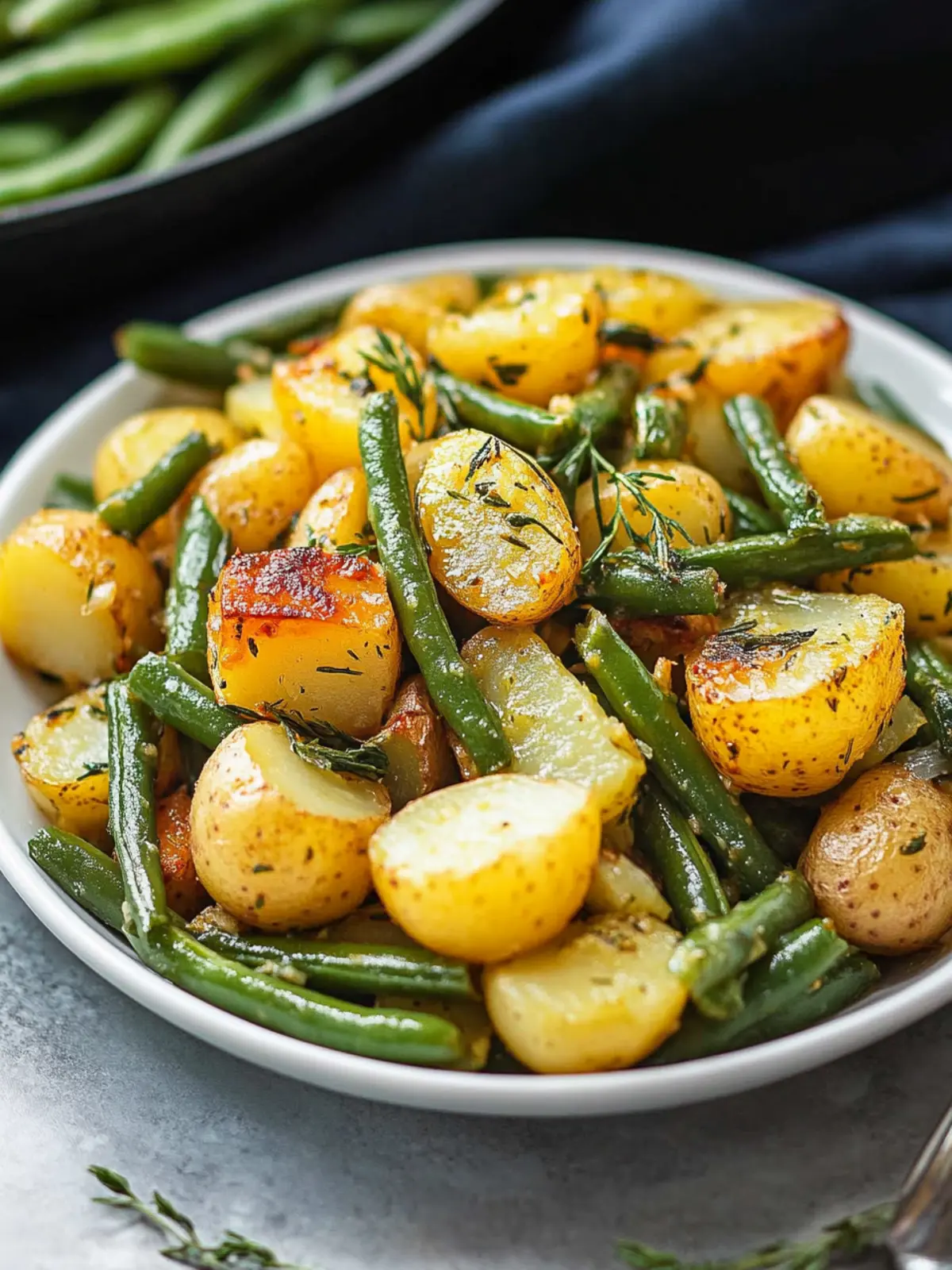 Savory Potatoes and Green Beans: A Healthy Oven Delight 2 Potatoes and Green Beans
