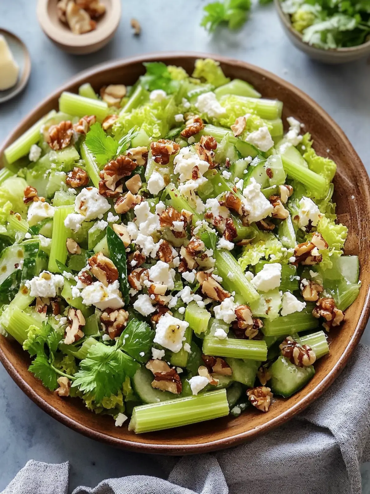 Crunchy Walnut Celery Salad with Feta for Fresh Flavor Boost 2 Walnut Celery Salad with Feta