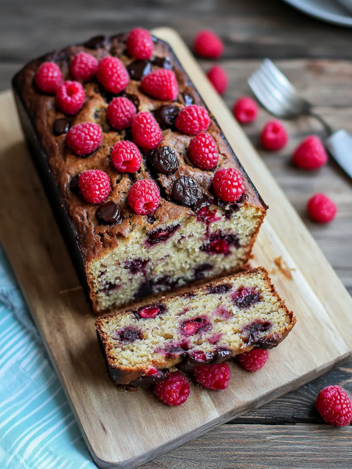 Indulge in Raspberry Dark Chocolate Banana Bread Bliss 2 Raspberry Dark Chocolate Banana Bread