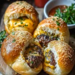 Garlic Parmesan Cheeseburger Bombs That'll Wow Your Guests 5 Garlic Parmesan Cheeseburger Bombs