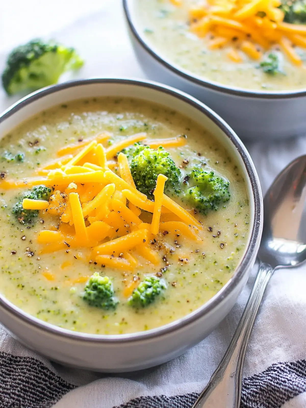Skinny Broccoli Cheddar Soup that Melts Hearts and Pounds 2 Skinny Broccoli Cheddar Soup