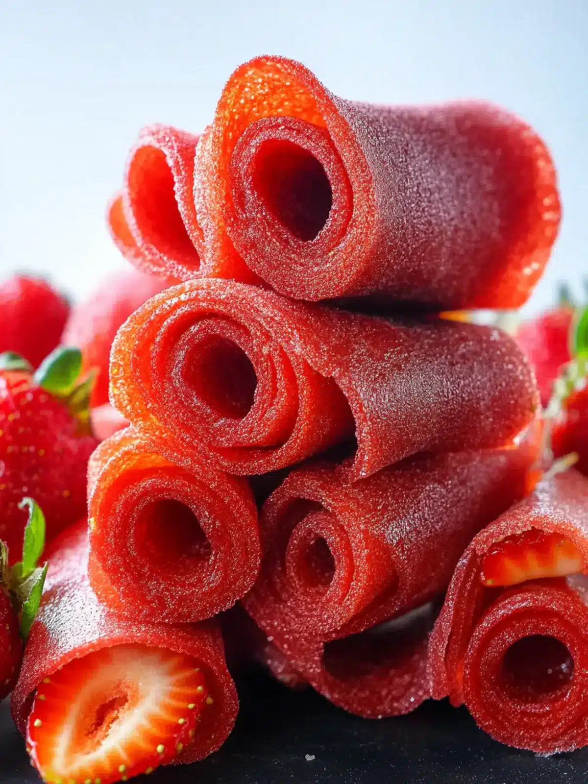Healthy 3-Ingredient Strawberry Fruit Roll-Ups for Kids 2 Strawberry Fruit Roll-Ups