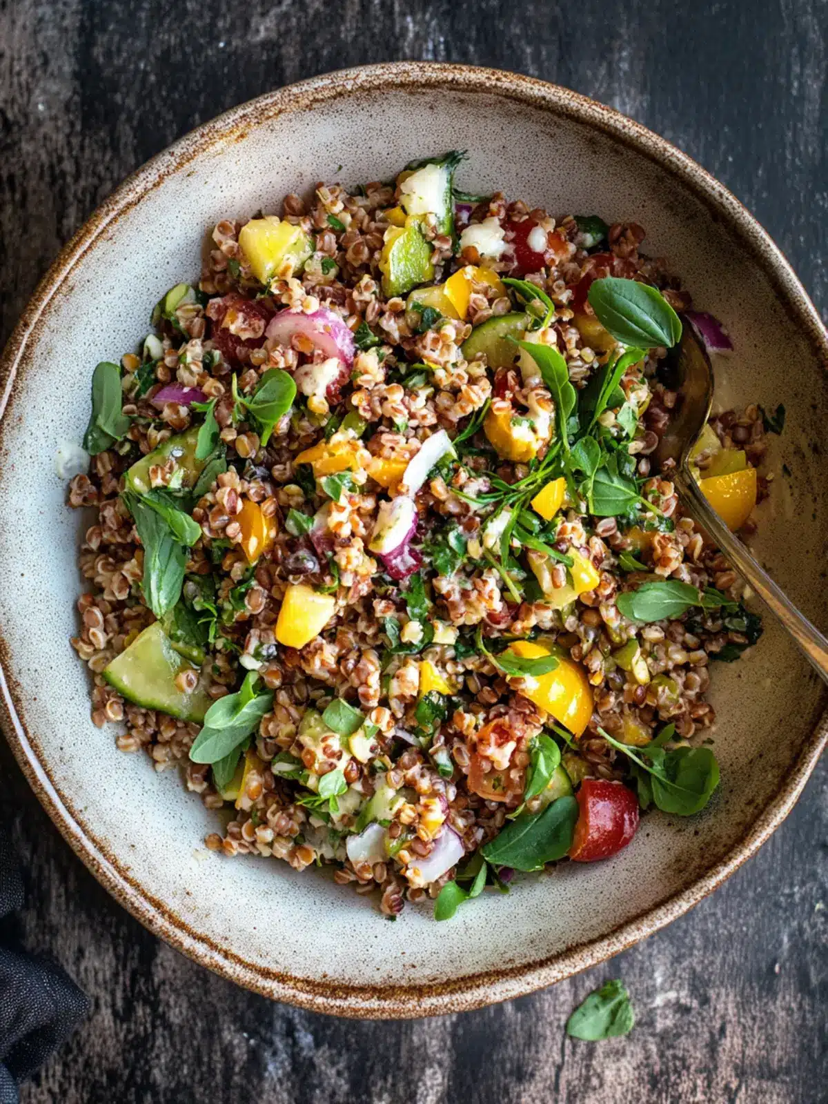 Bright Antipasto Farro Salad with Tangy Sun-Dried Vinaigrette 2 Antipasto Farro Salad