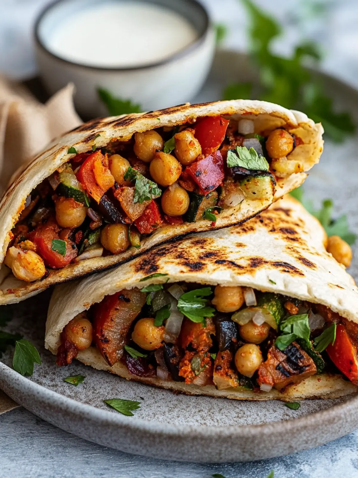 Grilled Chickpea Veggie Pita: A Flavor-Packed Delight! 4 Grilled Chickpea Veggie Pita