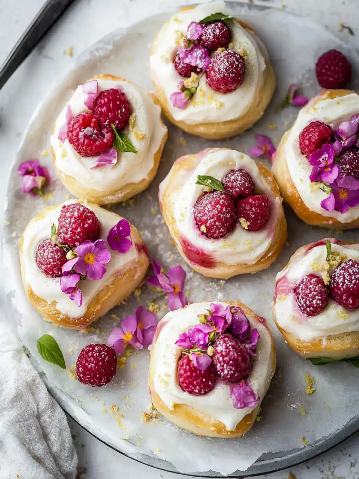 Raspberry and Rose Cheesecake Buns for Sweet Homemade Bliss 4 Raspberry and Rose Cheesecake Buns