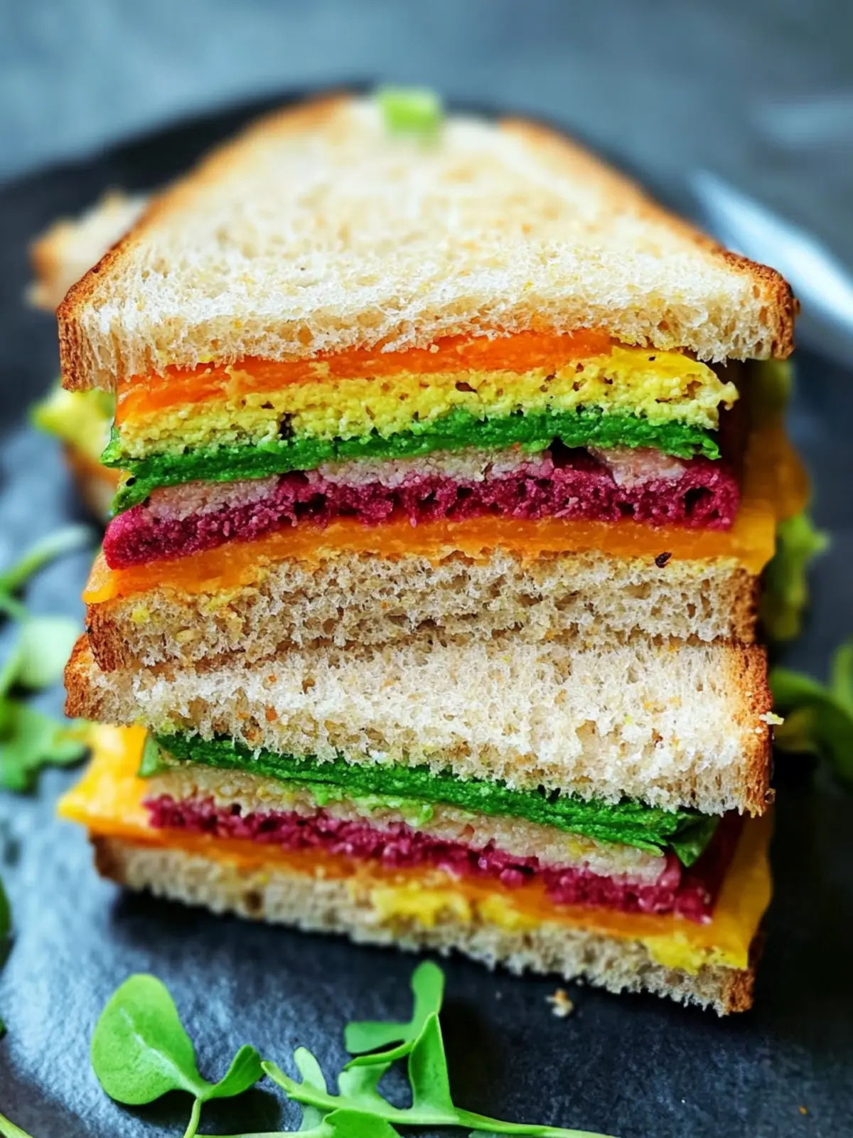 Delicious Rainbow Sandwich for a Healthy Twist on Lunch 5 Rainbow Sandwich