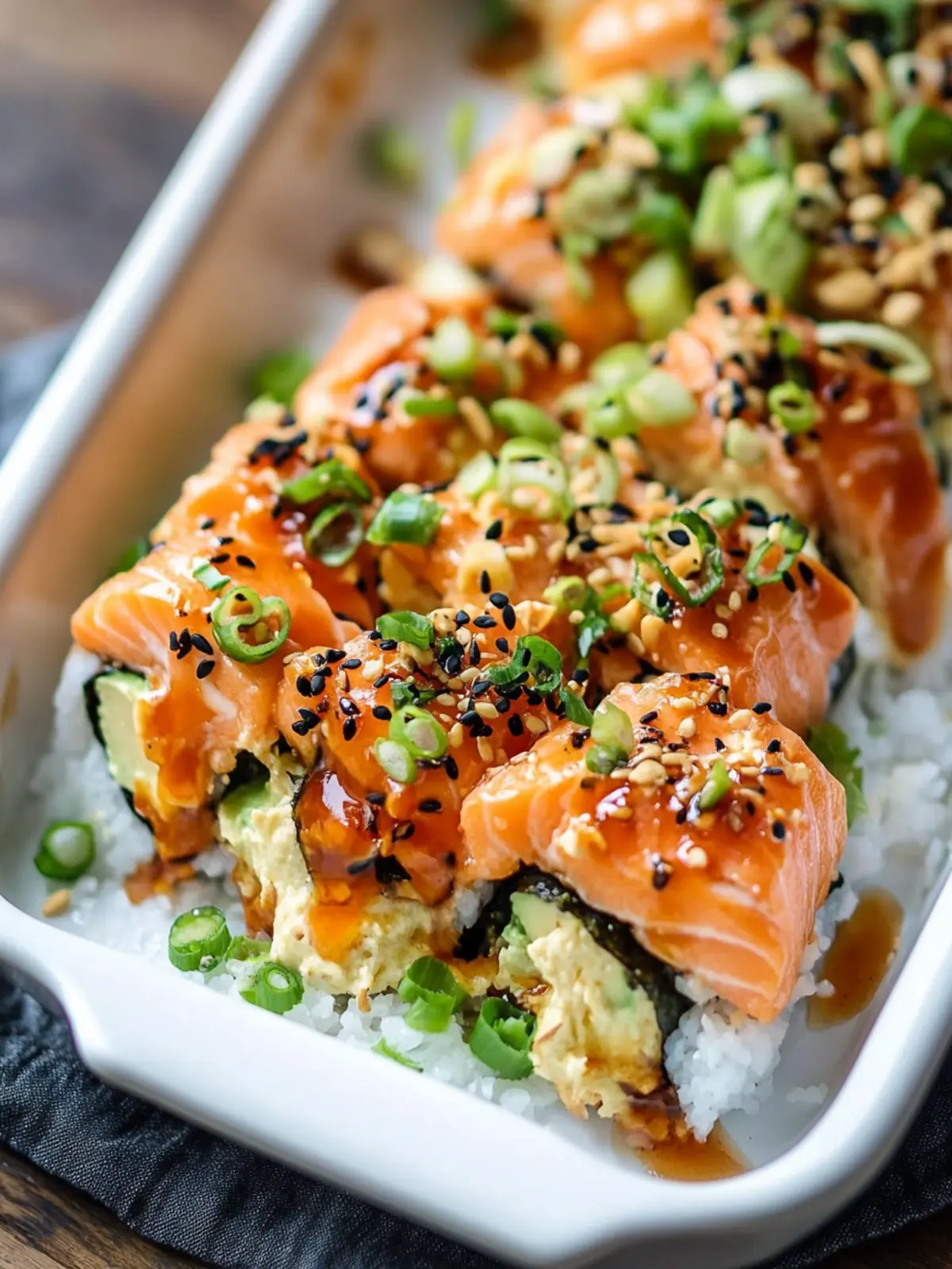Teriyaki Salmon Sushi Bake: Your New Favorite Comfort Meal 4 Teriyaki Salmon Sushi Bake