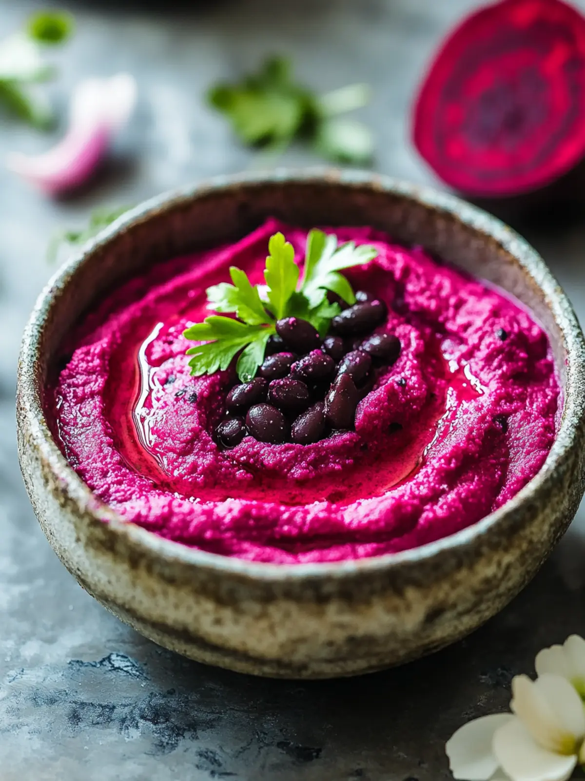 Vibrant Beet Black Bean Dip for Healthy Vegan Snacking 5 Beet Black Bean Dip