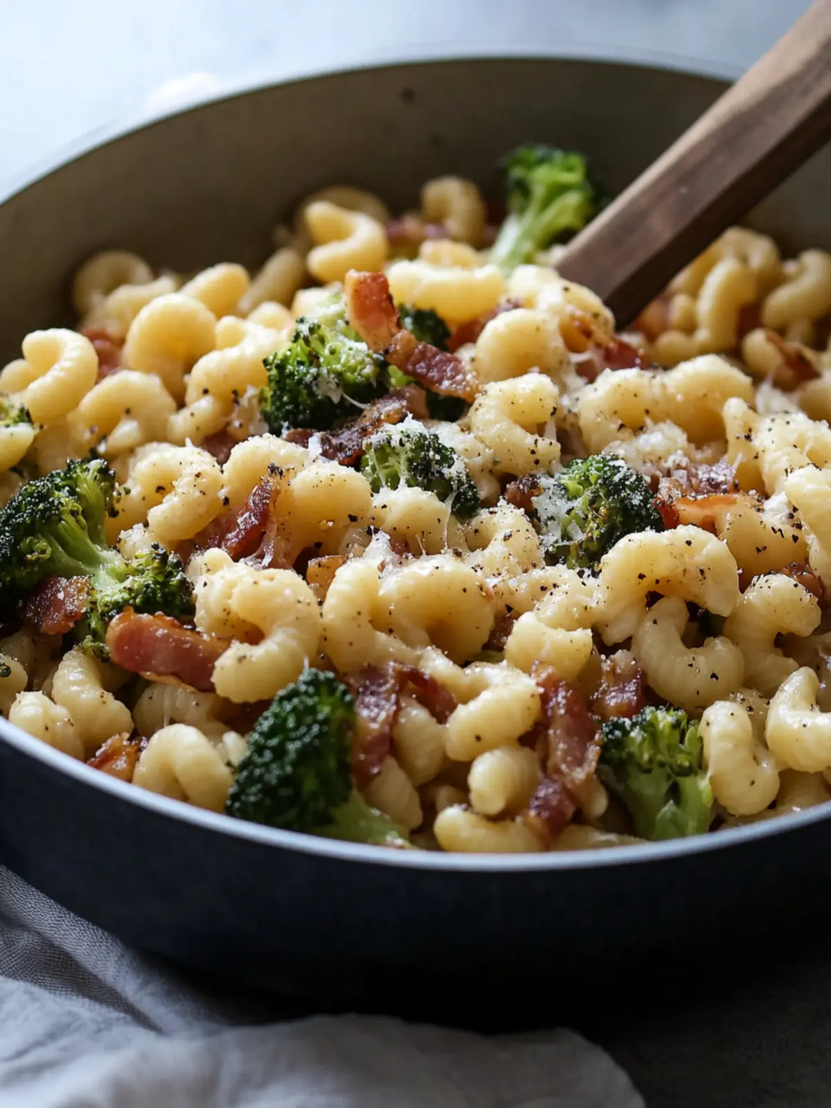 Cavatappi with Bacon and Roasted Broccoli for Cozy Nights 5 Cavatappi with Bacon and Roasted Broccoli