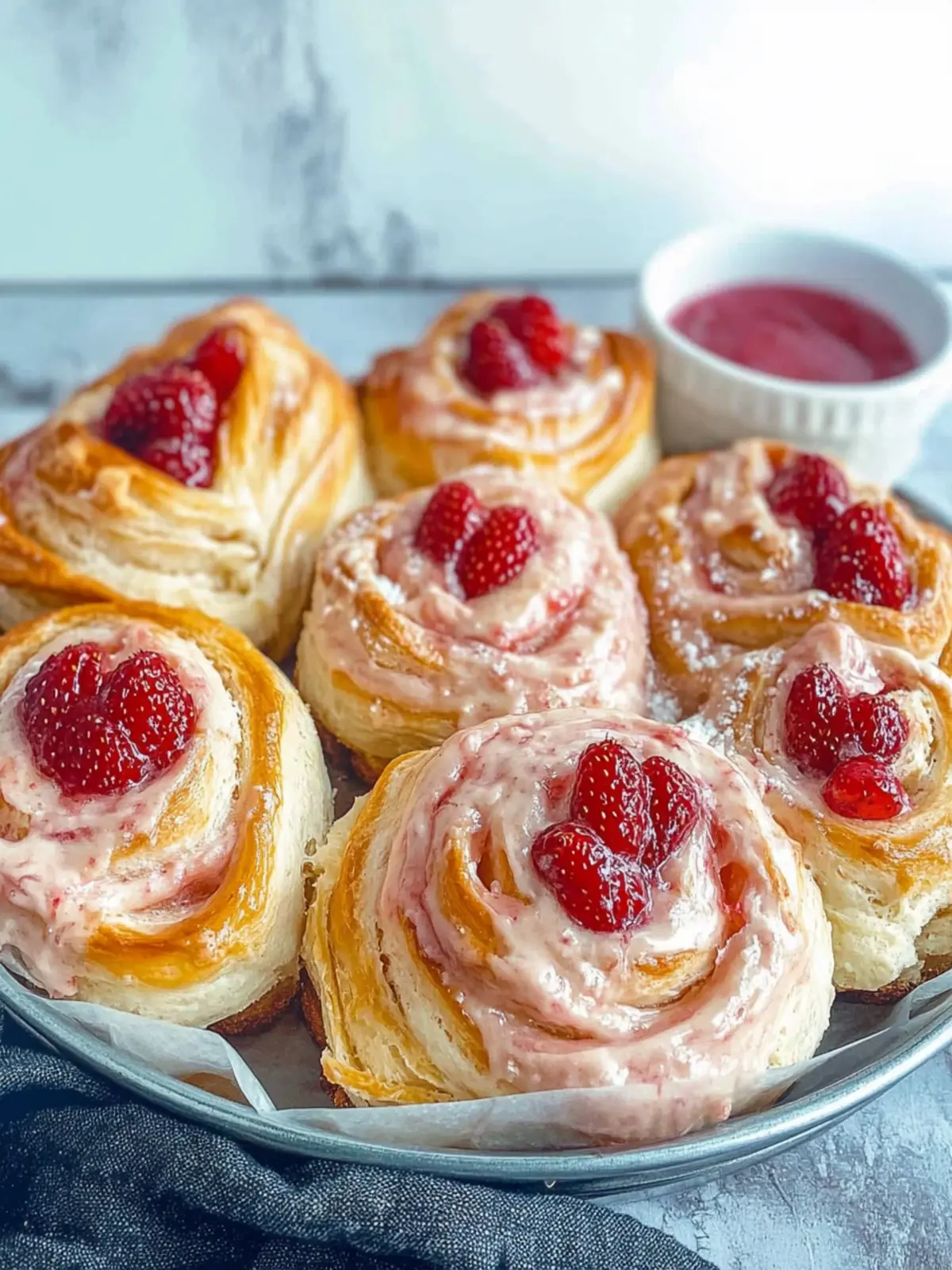 Irresistible Strawberry Sourdough Sweet Rolls with Honey Bliss 2 Strawberry Sourdough Sweet Rolls