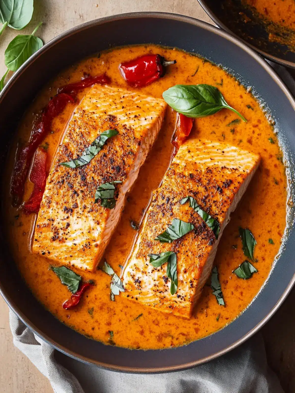 Crispy Salmon with Roasted Red Pepper Sauce You’ll Crave 3 Crispy Salmon with Roasted Red Pepper Sauce