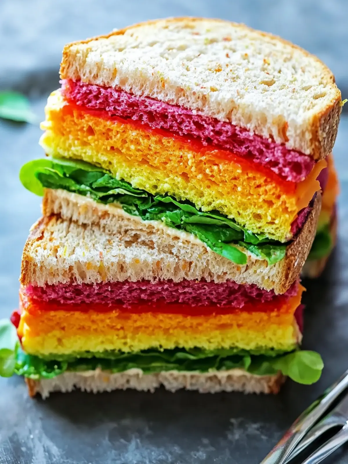Delicious Rainbow Sandwich for a Healthy Twist on Lunch 2 Rainbow Sandwich